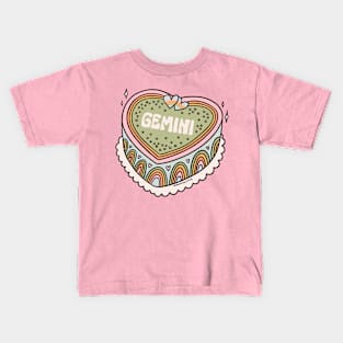 Gemini Heart Cake Kids T-Shirt